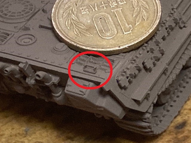 1/72ヤークトパンターのケーブルラック。小さい！