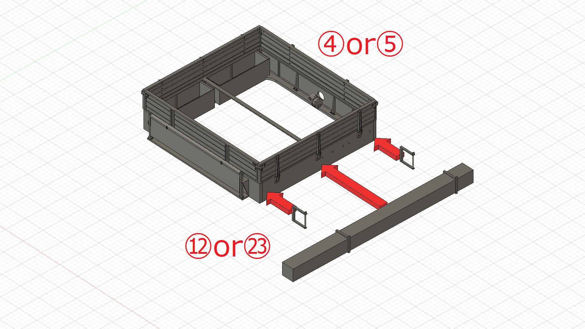 1/72 ベルゲパンター（Bergepanther） フルインテリアキット　ウィンチハウジングの組立て1