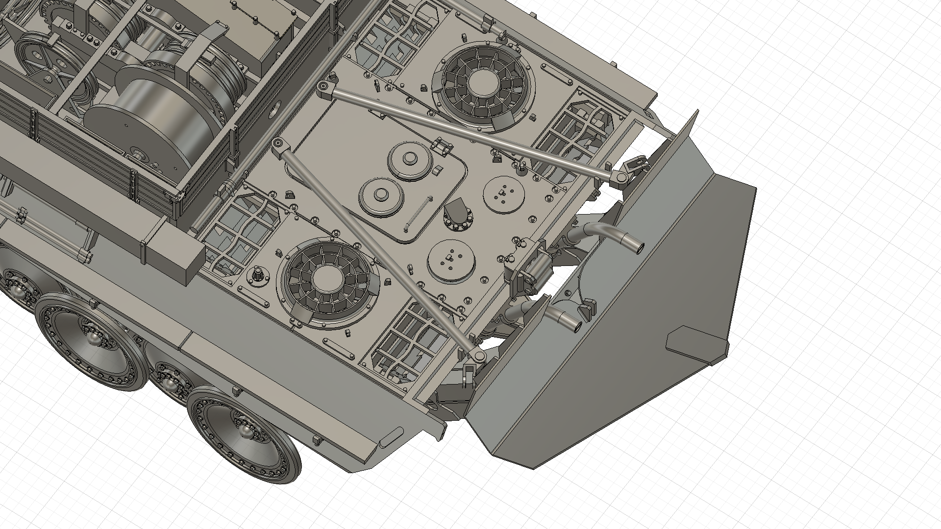 1/72 ベルゲパンター（Bergepanther） フルインテリアキット　牽引バーの組立て