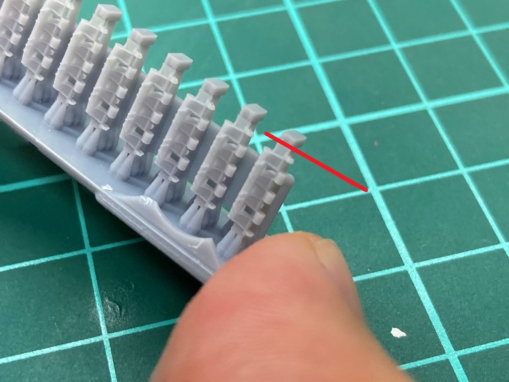 1/72 パンター系後期履帯（履帯上部の切断）