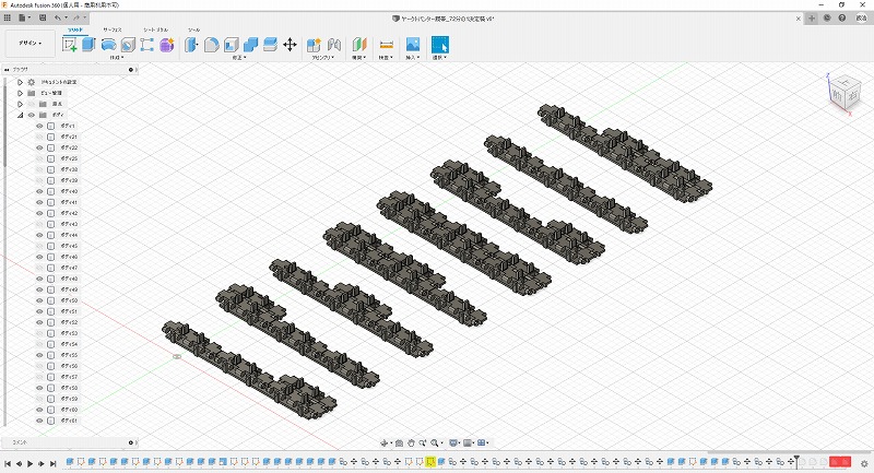 大量に複製した予備履帯